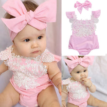 Load image into Gallery viewer, 2 PCS Newborn Infant Baby Girls sleeveless Rompers
