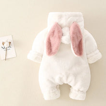 Load image into Gallery viewer, Winter Baby Cute Hooded Fleece Rompers Children Clothing Baby Girls Thicken Warm Jumpsuit Autumn Infant Cute Rabbit Ear Clothes
